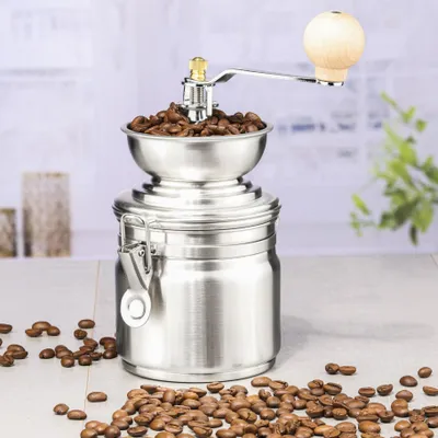 Produktbild von HI - Kaffeemühle Edelstahl Keramik-Kegelmahlwerk Ø10 x 21,5cm H