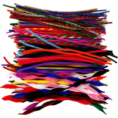 Produktbild von Creativ Company Chenille, L: 30,5 cm, Stärke 4-6 mm, verschiedene Farben, 250 div. 1 Box