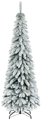 Produktbild von Künstlicher Weihnachtsbaum, 1,80 m, mit 523 Zweigen, Kunstschnee, lebensechtes Aussehen, schlanke Form