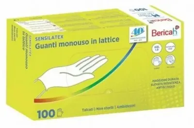Immagine prodotto di Guanto Monouso Sensilatex In Lattice Talcato Aql 1,0 Taglia S 100 Pezzi