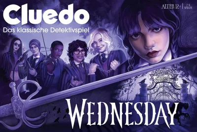 Produktbild von Wednesday Brettspiel Cluedo *Deutsche Version*