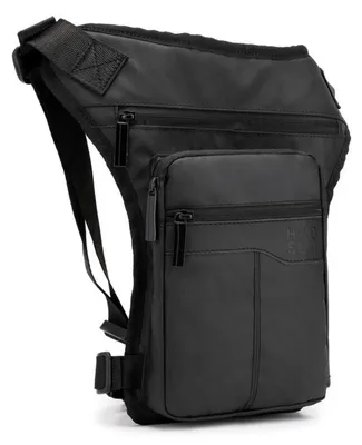 Image de Poche tactique en nylon noir, idéale pour le sport, les activités de plein air, le vélo et la moto. Peut être portée à la taille
