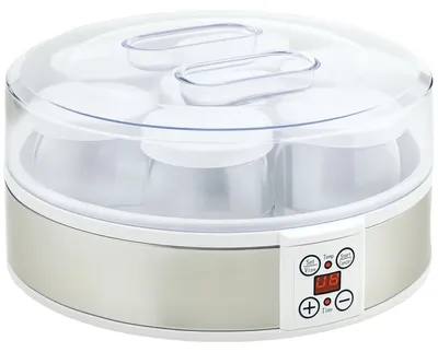 Obrázek produktu pro Jogurtovač, celková kapacita 1260 ml, výkon 20 W, časovač 1–48 hodin, teplotní rozsah 25–50 °C, AC 220 V–240 V