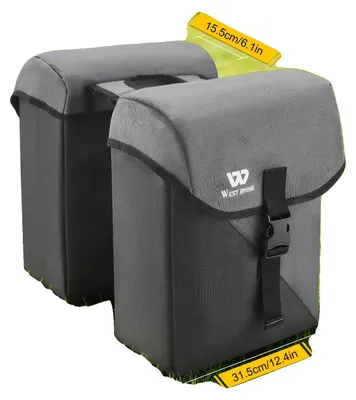 Produktbild von Fahrradtaschen, 35L Kapazität, leichtes Design, Dunkelgrau