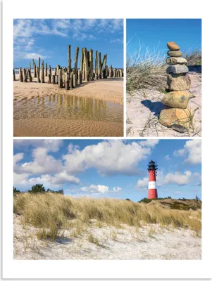 Produktbild von ARTland Wandbild Alu für Innen & Outdoor Träume vom Meer: Strandleben auf Sylt Größe: 45x60 cm