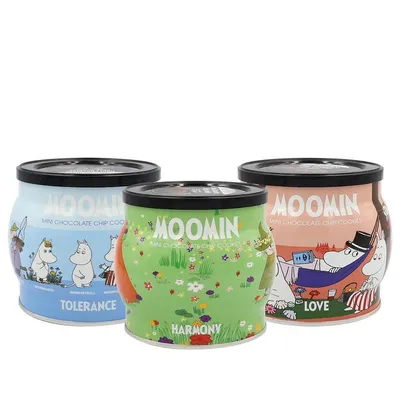 Zdjęcie produktu dla Ciasteczka Choko Chip w Puszce 200g Moomin Z Kawałkami Czekolady Prezent