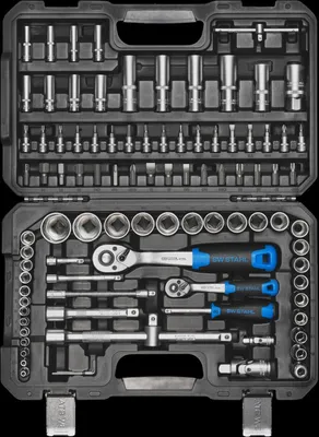 Image de SW-Stahl Jeu de clés à douilles, 1/4", 1/2", 97 pièces 07797L