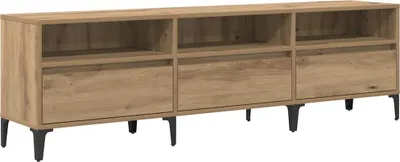 Produktbild von "2026 MODERNE"TV-Schränk - TV-Regal - Fernsehkommode - Artisan-Eiche 150 x 30 x 45 cm Verbundholz und Eisen - TV-Lowboard CC7654521
