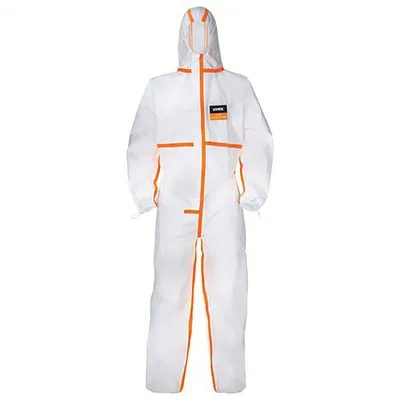 Obrázek produktu pro uvex 9837510 uvex jednorázový ochranný overal 4B, bílý/oranžový, M