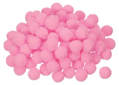 Filz-Pomponbälle 2 cm rosa, 100 Stück für DIY