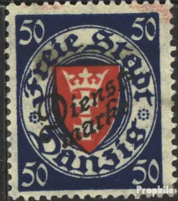 Produktbild von Briefmarken Danzig 1924 Mi D50 mit Falz Dienstmarke