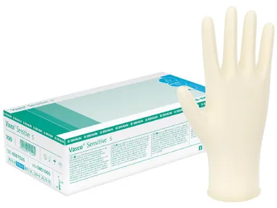Produktbild von B. Braun Vasco Sensitive Latex Untersuchungshandschuhe Gr. L