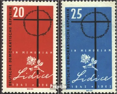 Produktbild von Briefmarken DDR 1962 Mi 891-892 (kompl.Ausgabe) gestempelt 20.Jahrestag der Zerstörung von Lidice