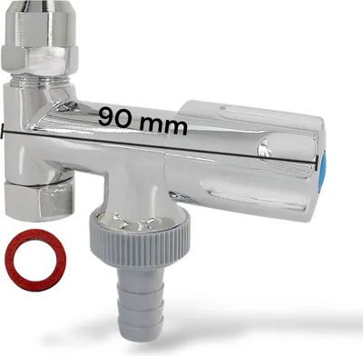 Produktbild von Gerätezusatzventil kurz 3/8 Zoll Messing mit Rückflussverhinderer Comfortgriff