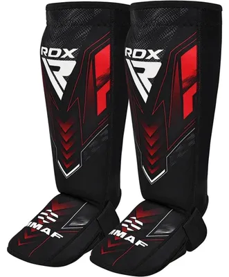 Produktbild von RDX Sports IMMAF Neopren-Schienbein- und Spannschützer Rot - 3XL