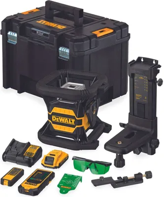 Produktbild von DeWALT Akku Rotationslaser DCE080D1GS 18V 2Ah Akku Multilaser Multilinienlaser