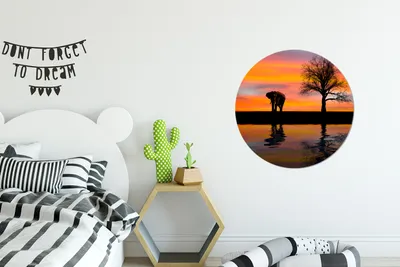 Produktbild von MuchoWow® - Mauerkreis - Wand Bilder - Wandsticker - Wohnzimmer Dekoration - Dekoration für die Wände - Aluminium - Babyzimmer