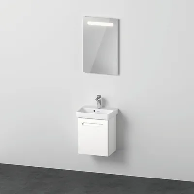 Produktbild von Badmöbel-Set DURAVIT No.1 BxHxT 45 x 200 x 35 cm Frontfarbe weiß mit Waschtisch weiß und Waschtischunterschrank Türansch