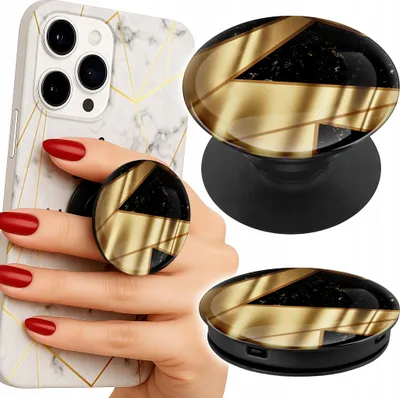 Image de Support de téléphone pour doigt Popsocket - Gold Elegant Designs