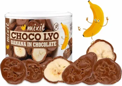Image de Croustillants à la banane enrobés de chocolat 170g