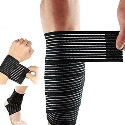 2 Stück Bandagen für Ellbogen, Handgelenk und Knöchel - Elastische Verstellbare Unterstützung für Knie und Knöchel (40 cm