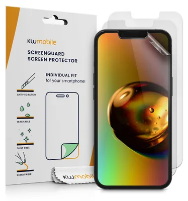 Produktbild von kwmobile 3x Folie matt kompatibel mit Apple iPhone 13 / iPhone 14 - Displayschutzfolie Schutzfolie - Displayschutz Displayfolie entspiegelt