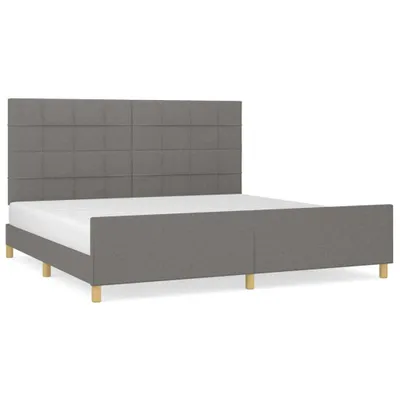 Obrázok produktu pre vidaXL Rám postele bez matraca tmavosivý 200x200 cm látka