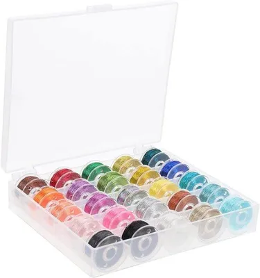 Productafbeelding van Garencollectie - 36 kleuren - Garen - Spoelen - Spoelen voor naaimachines - Kleine naaistels met een overzichtelijke opbergdoos, ideaal voor beginners - geschikt voor handnaaien en machine naaien