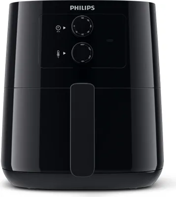Produktbild von Philips Essential Compact Airfryer Heißluftfriteuse, 0.8 kg, 12 Funktionen, energieffizient, Schwarz (HD9200/90)