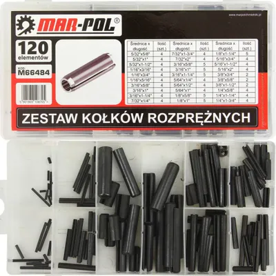 Obrázek produktu pro MAR-POL Pružný kolík, sada 120ks M66484