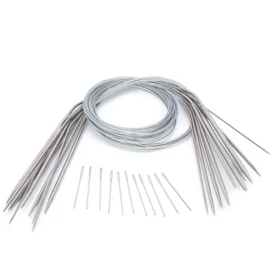 Produktbild von Rundstricknadeln Edelstahl Rundnadeln Verschiedene Größen Häkelstricknadeln