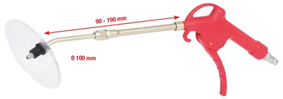 Zdjęcie produktu dla KS TOOLS Teleskopowy pistolet pneumatyczny 90-190 mm z osłoną ochronną ( 515.1906 )