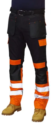 Produktbild von Herren Arbeitsbroek mit Reflektierender Tape und Cargo Tasche