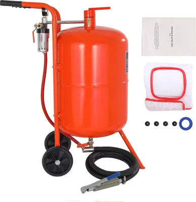 Produktbild von SucceBuy 20 Gallonen Sandstrahler, 60-110 PSI tragbarer Hochdruck-Strahltank, Luft-Sandstrahlset mit 4 Keramikdüsen und Öl-Wasser-Abscheider zum Entfernen von Farbe, Flecken und Rost