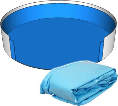 Produktbild von Poolfolie Rund Pool I 360 x 120 cm I 0,5 mm I blau I Rundbecken Rundpool I OB