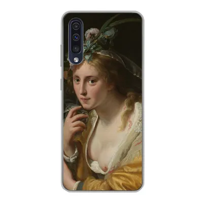 Produktbild von MuchoWow® Handyhülle Schutzhülle Hülle für Samsung Galaxy A30s Eine Hirtin - Gemälde von Paulus Moreelse Silikon Softcase Handy Hülle - Karteninhaber