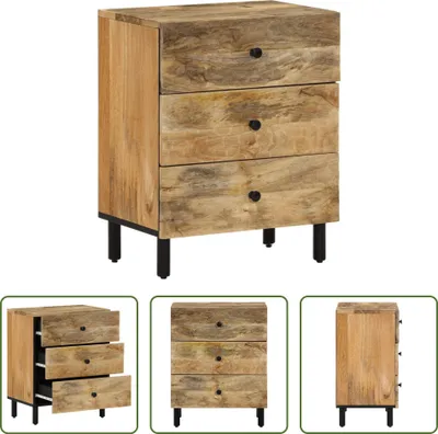 Produktbild von The Living Store Nachttisch 50x33x60 cm Massivholz Mango