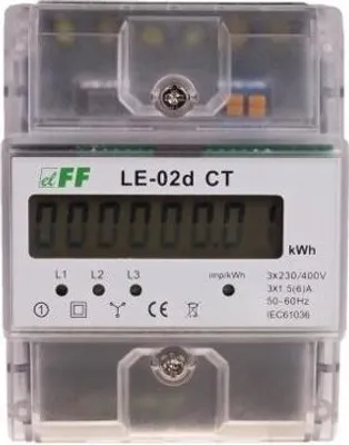 Image de Compteur de consommation d'énergie triphasé LE-02D-CT F&F