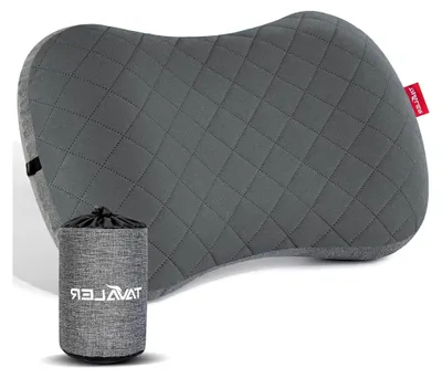 Produktbild von Aufblasbars Kissen Ultralight Outdoor Camping Kissen, Camping Kopfkissen Aufblasbar Ergonomisches Reisekissen Aufblasbar Strandkissen (Grau)