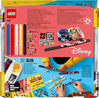 Produktbild von LEGO DOTS 41947 Disney Mickys Armband-Kreativset, 5-in-1 Bastelset
