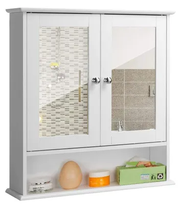 Productafbeelding van Omgoods - Wandkast met Spiegel en 2 Deuren voor de Badkamer
