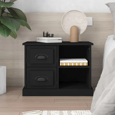Zdjęcie produktu dla Maison Exclusive – stolik nocny czarny 60 x 35,5 x 45 cm