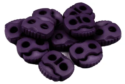 Produktbild von 10 Kordelstopper mit zwei Löchern 20x20mm, Durchzug 5mm - 35 Farben