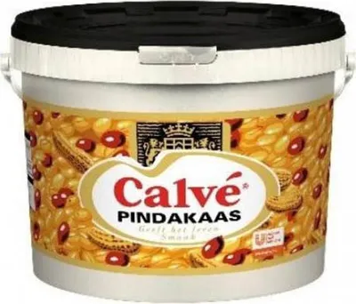 Zdjęcie produktu dla Calvé Pindakaas, wiadro 10 kg (masło orzechowe)