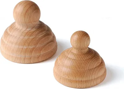 Image de Erzi Woodroll Trigger naturel, set de 2 pièces