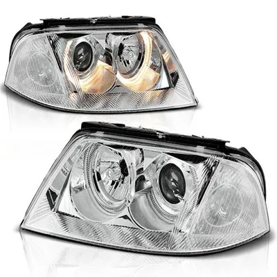 Immagine prodotto di Fari "Angel Eyes" cromati, compatibili con Volkswagen Passat 3BG dal 2000 al 2005
