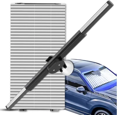 Produktbild von EDIBAZZAR | Sonnenschutzrollo Frontscheibenmatte für das Auto Jalousie