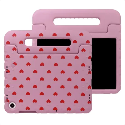 Image de Coque arrière Imoshion au design adapté aux enfants, avec poignée, pour Samsung Galaxy Tab A11 Plus / A9 Plus - Cœurs