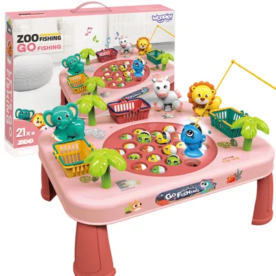 Obrázok produktu pre WOOPIE Arkádová hra na chytanie rýb Interaktívny stôl Pink