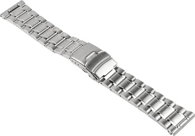 Produktbild von ROWI Ersatzband Uhrenarmband Edelstahl Silberfarben glänzend/matt 24mm Germany 25379S